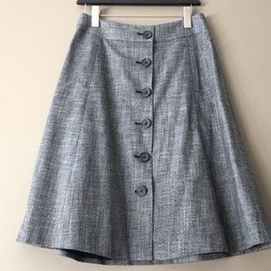 BR A-Line Button Down Skirt